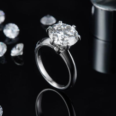 5 Carat Moissanite 925 Sterling Silver Ring for Women