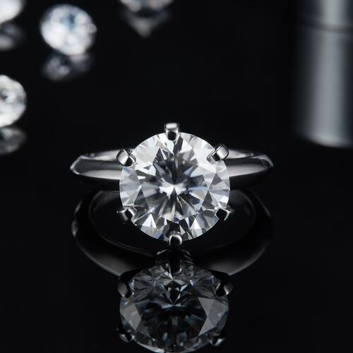 5 Carat Moissanite 925 Sterling Silver Ring for Women