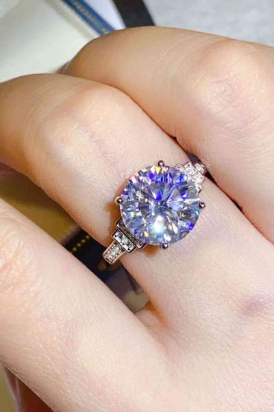 Stunning 5 Carat Moissanite 925 Sterling Silver Ring