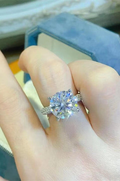 5 Carat Moissanite 925 Sterling Silver Ring for Elegance