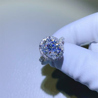 5 Carat Moissanite 925 Sterling Silver Ring for Elegance