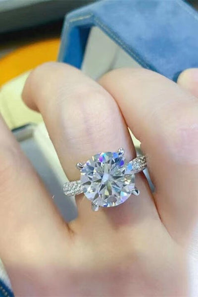 5 Carat Moissanite 925 Sterling Silver Ring for Elegance