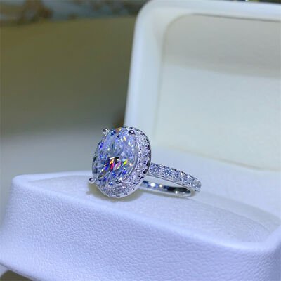 5 Carat Moissanite 925 Sterling Silver Ring for Elegance