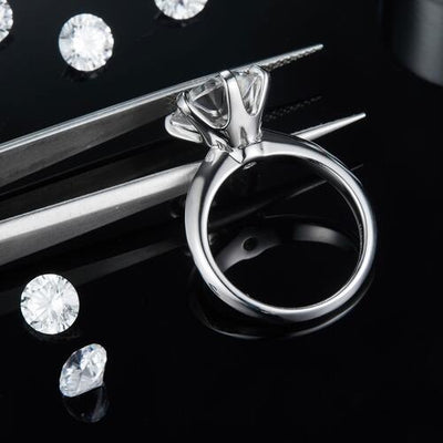 5 Carat Moissanite 925 Sterling Silver Ring for Women