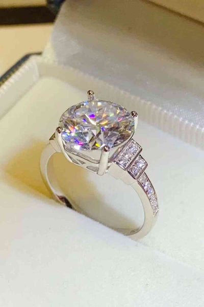 Stunning 5 Carat Moissanite 925 Sterling Silver Ring