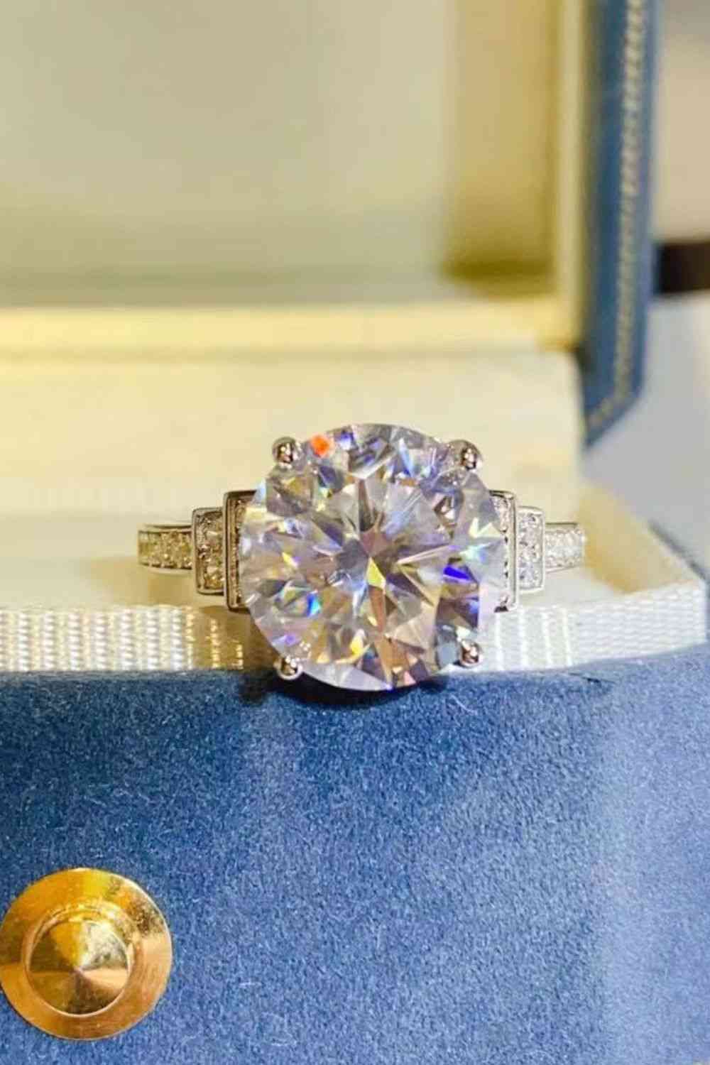 Stunning 5 Carat Moissanite 925 Sterling Silver Ring