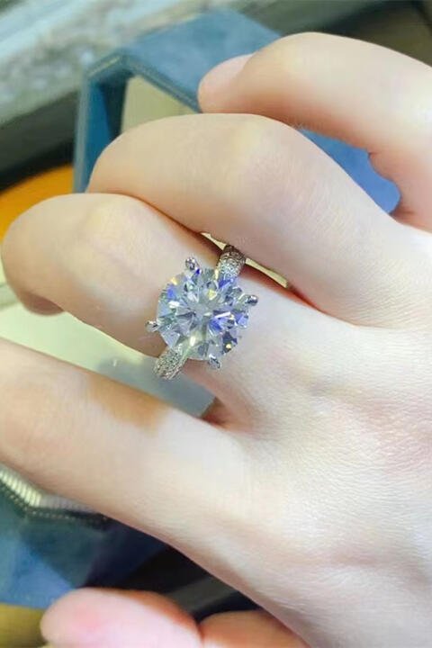 5 Carat Moissanite 925 Sterling Silver Ring for Elegance