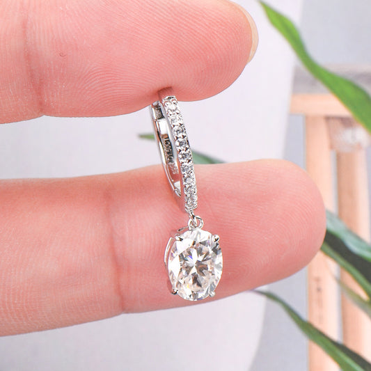 3 Carat Moissanite 925 Sterling Silver Earrings for Women