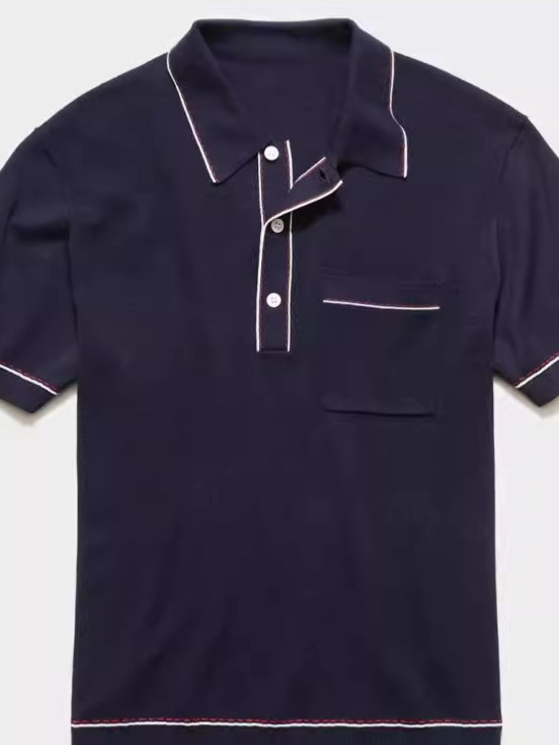 Men's Plus Size Button Detail Short Sleeve Polo Shirt