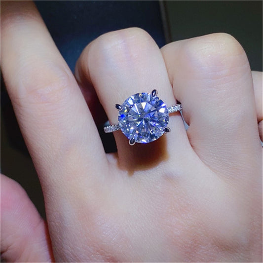 5 Carat Moissanite 925 Sterling Silver Ring for Women