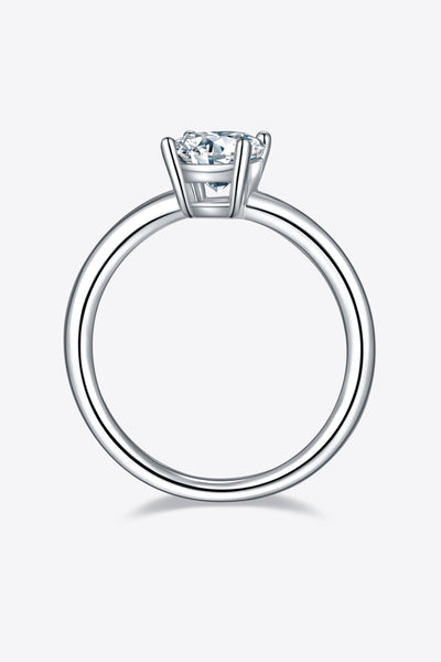 1 Carat Moissanite 925 Sterling Silver Solitaire Ring Design