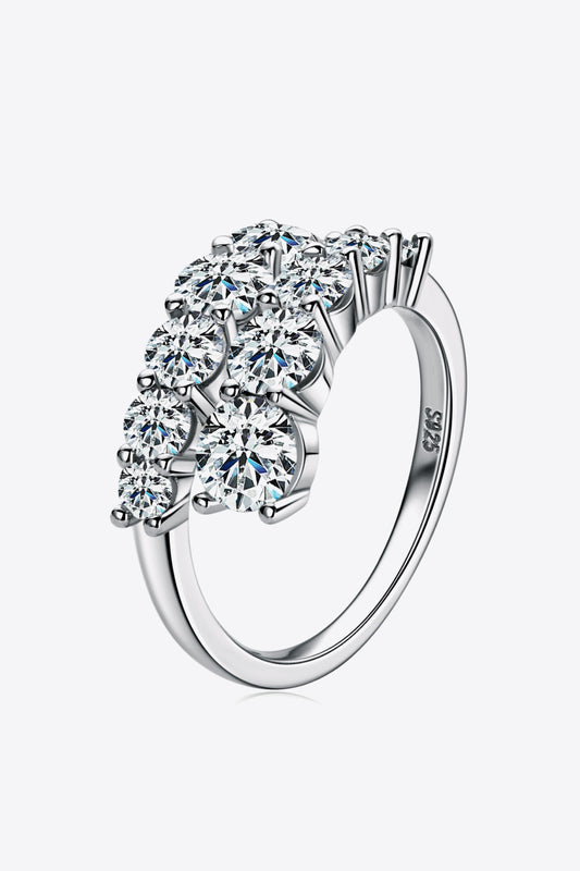 Adored Moissanite 925 Sterling Silver Ring for Elegance