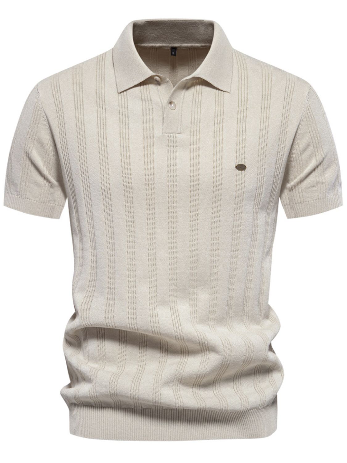 Men's Collared Neck Short Sleeve Knit Polo for Casual Wear