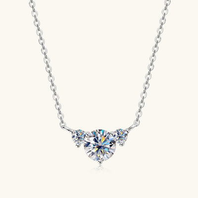 1.2 Carat Moissanite 925 Sterling Silver Necklace for Women