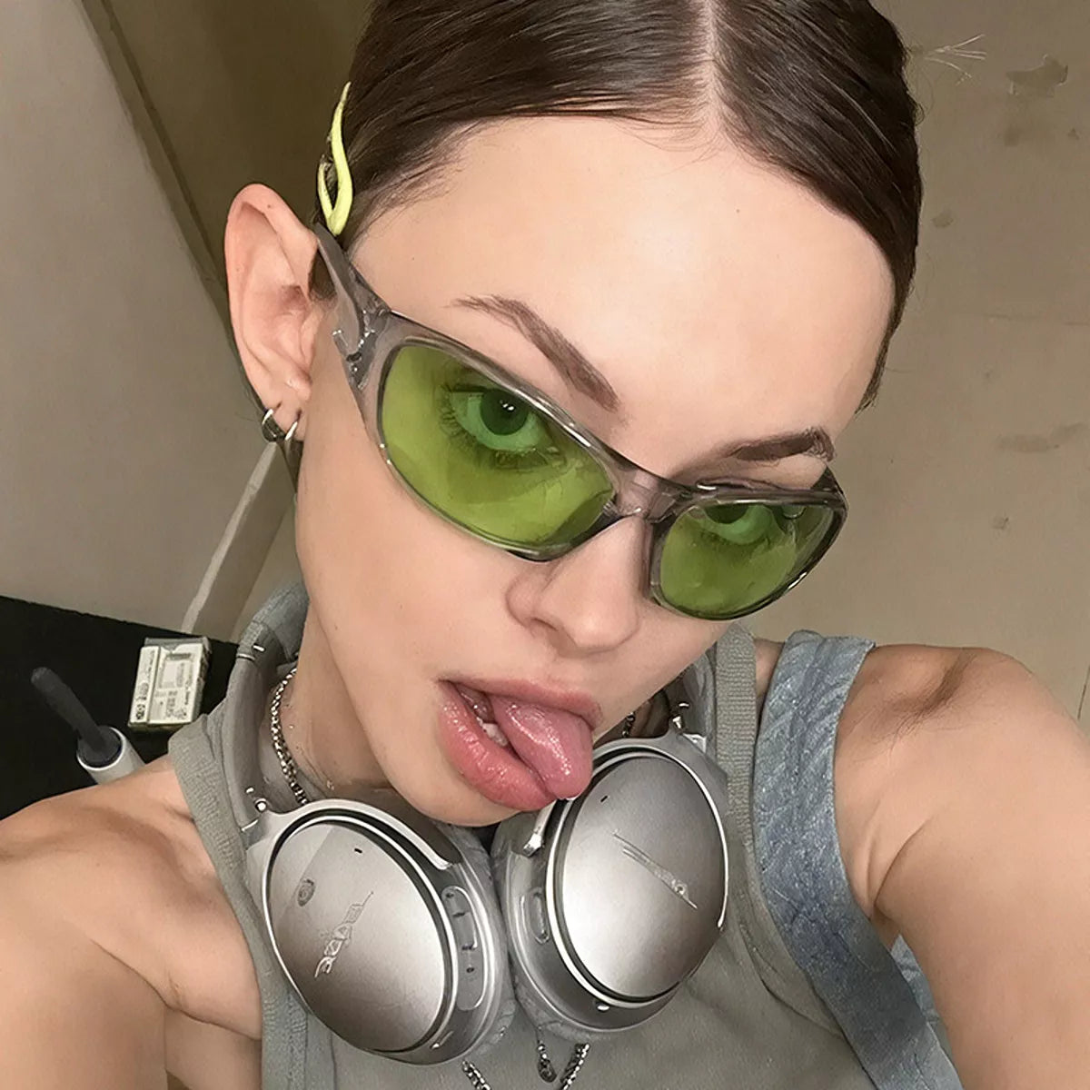 Rectangular Tinted Sunglasses