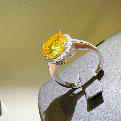 Stunning 3 Carat Moissanite Zircon 925 Sterling Silver Ring