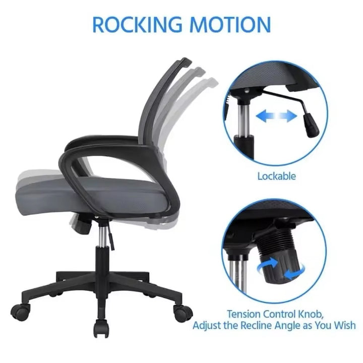 Adjustable Mid Back Mesh Swivel Office Chair