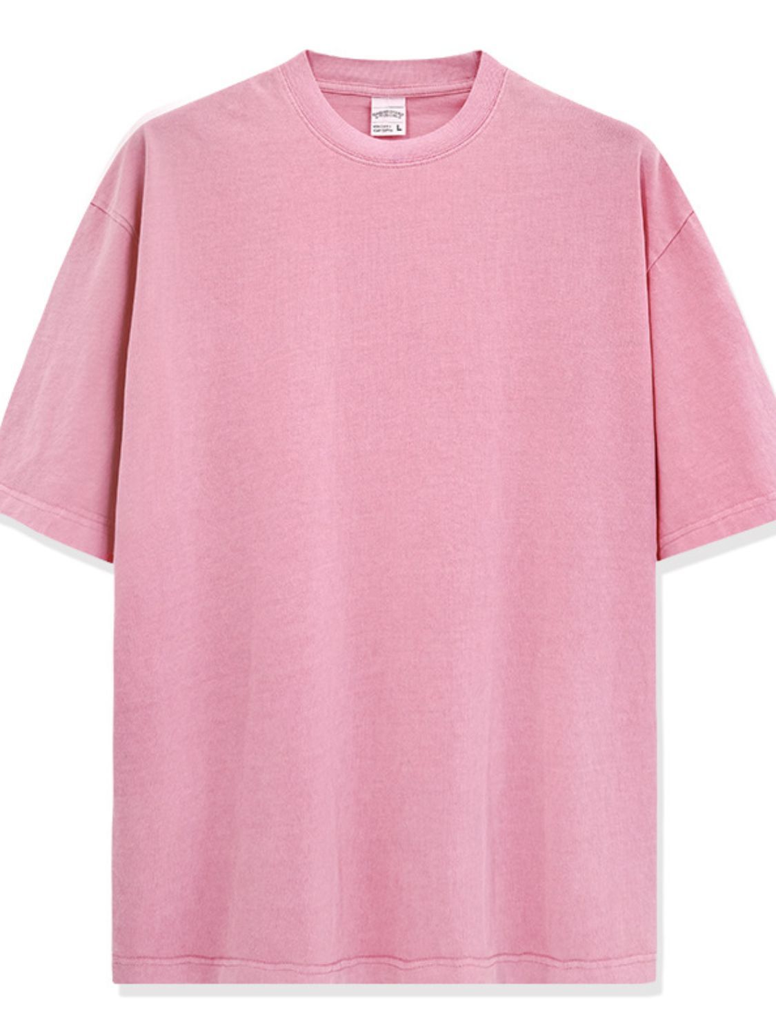 Men's Full Size Round Neck Washed T-Shirt Plus Size Apparel