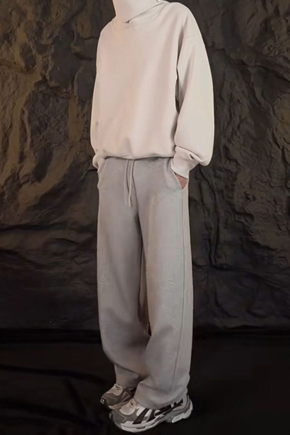 Men's Drawstring Straight-Leg Sweatpants for Comfort Wear