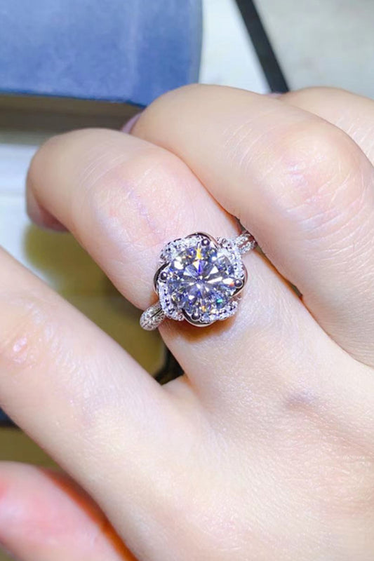 2 Carat Moissanite 925 Sterling Silver Ring for Women