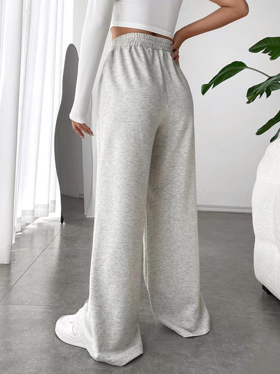 Elastic Waist Wide Leg Pants for Comfortable Chic Style