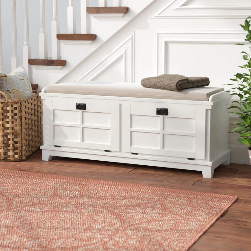 Microsuede Upholstered Storage Bench