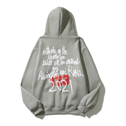 Floral Love: Cozy Plush Hoodies for Stylish Couples Fashion