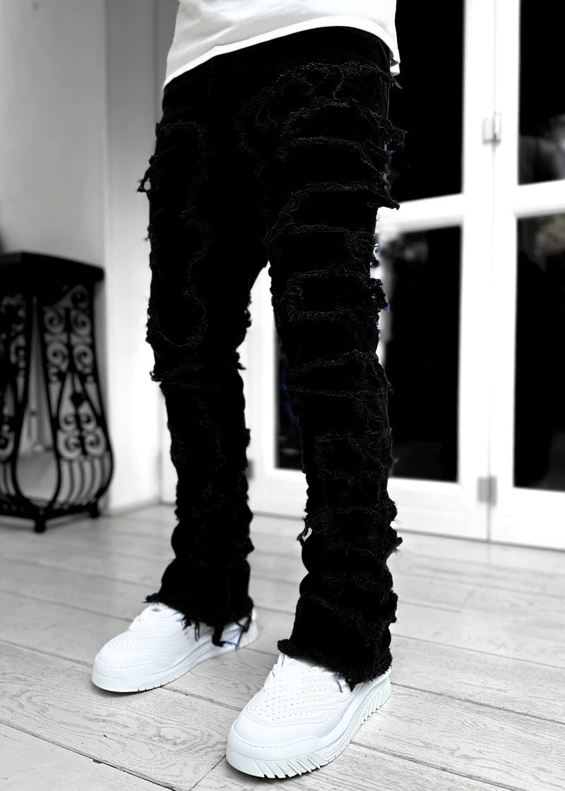 Men's Flexible Fit Straight Leg Denim Trousers for Comfort