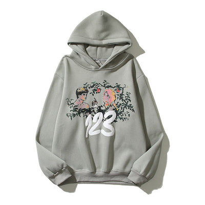 Floral Love: Cozy Plush Hoodies for Stylish Couples Fashion