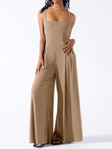 Elegant Square Neck Wide Strap Jumpsuit for Every Occasion