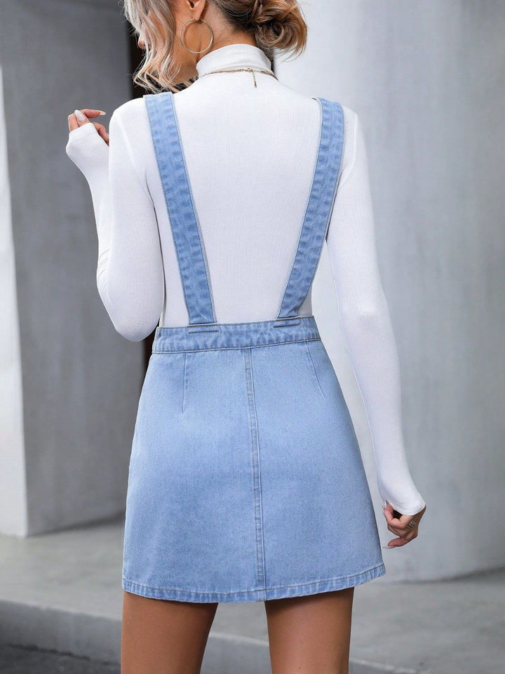 Casual Chic Denim Overall Dress