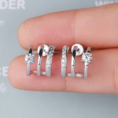 Moissanite D-Color Earrings back detail
