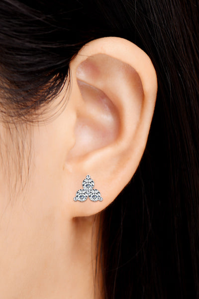 Moissanite 925 Sterling Silver Stud Earrings for Women
