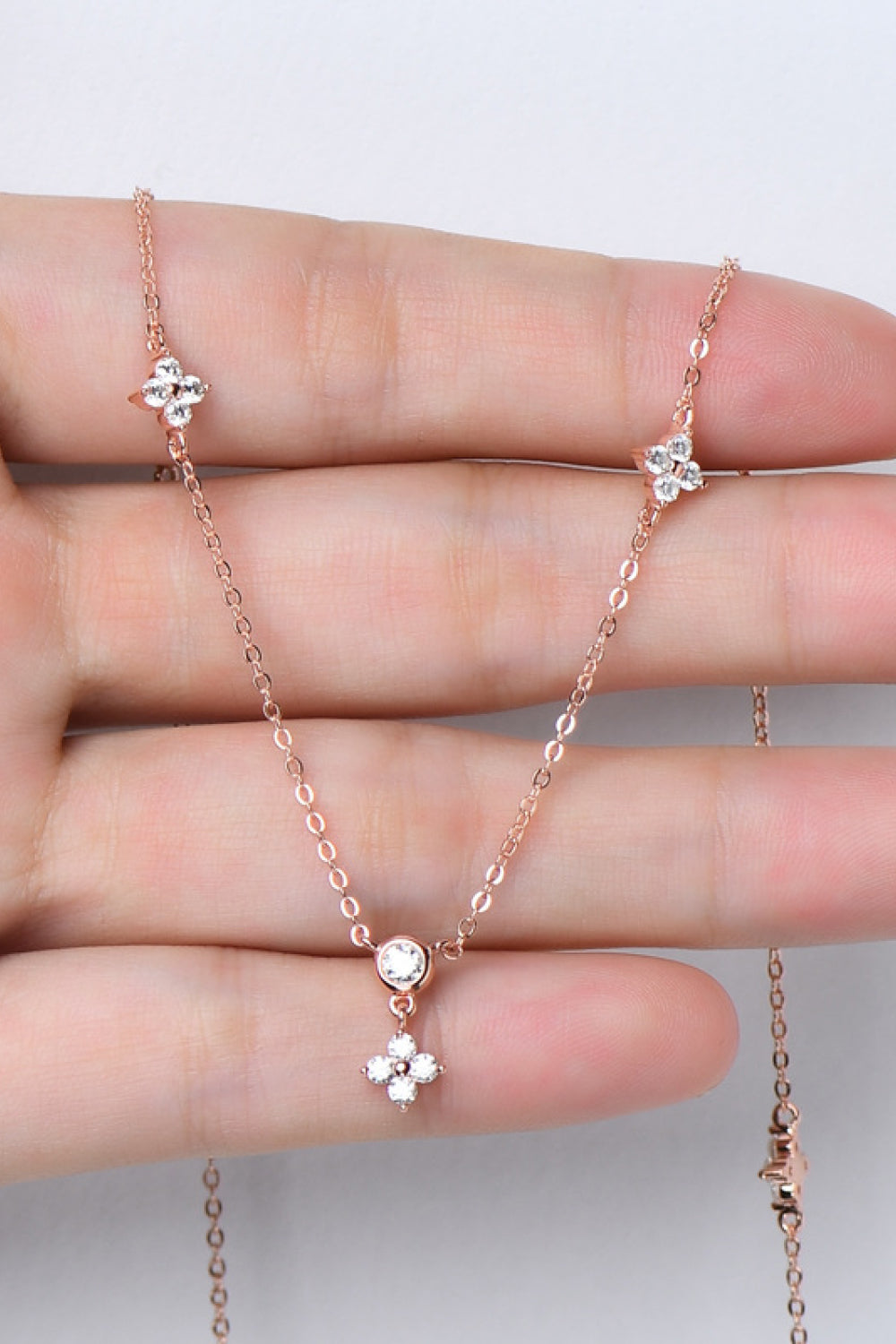 Elegant Moissanite 925 Sterling Silver Necklace Gift