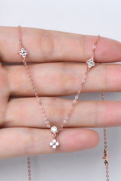 Elegant Moissanite 925 Sterling Silver Necklace Gift