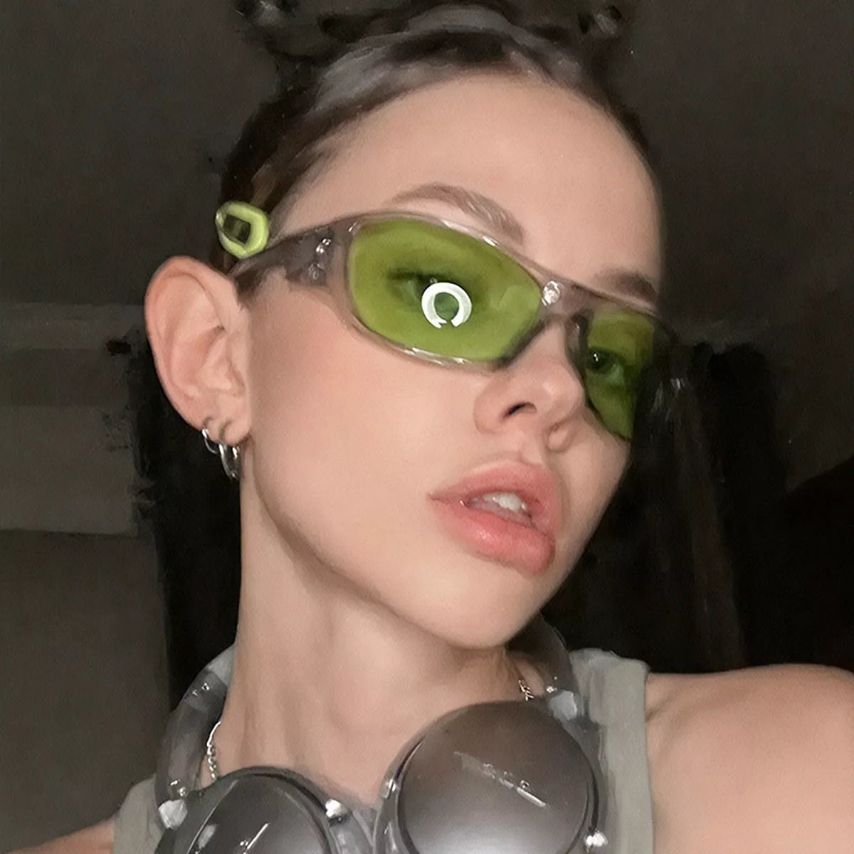 Rectangular Tinted Sunglasses