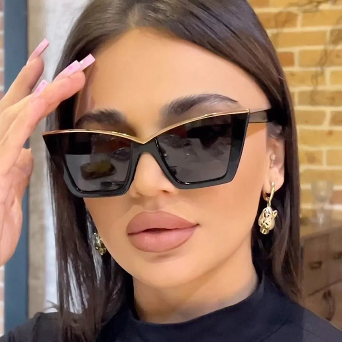 Oversized Cat-Eye Sunglasses