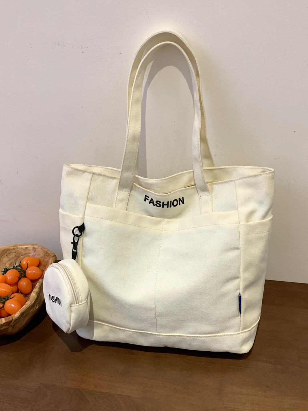 Canvas Tote Bag with Pouch