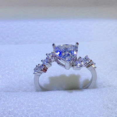 1 Carat Moissanite 925 Sterling Silver Ring for Women