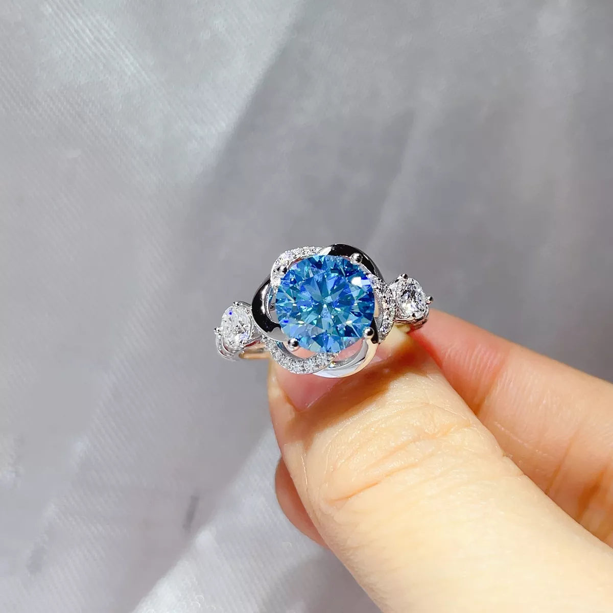 3 Carat 925 Sterling Silver Moissanite Ring