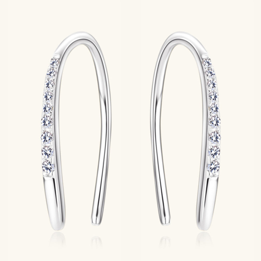 Moissanite 925 Sterling Silver U Shape Earrings