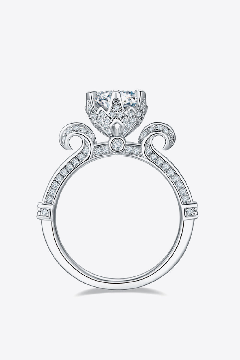 Adored 1 Carat Moissanite 925 Sterling Silver Engagement Ring