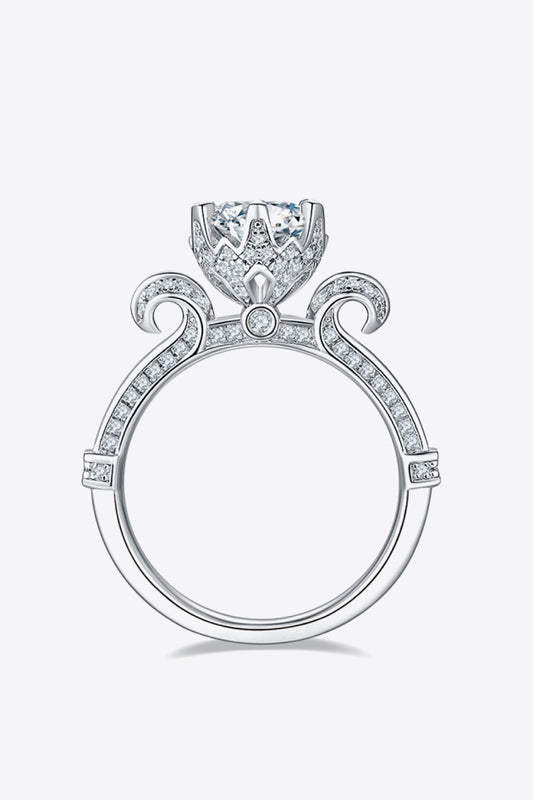 Adored 1 Carat Moissanite 925 Sterling Silver Engagement Ring