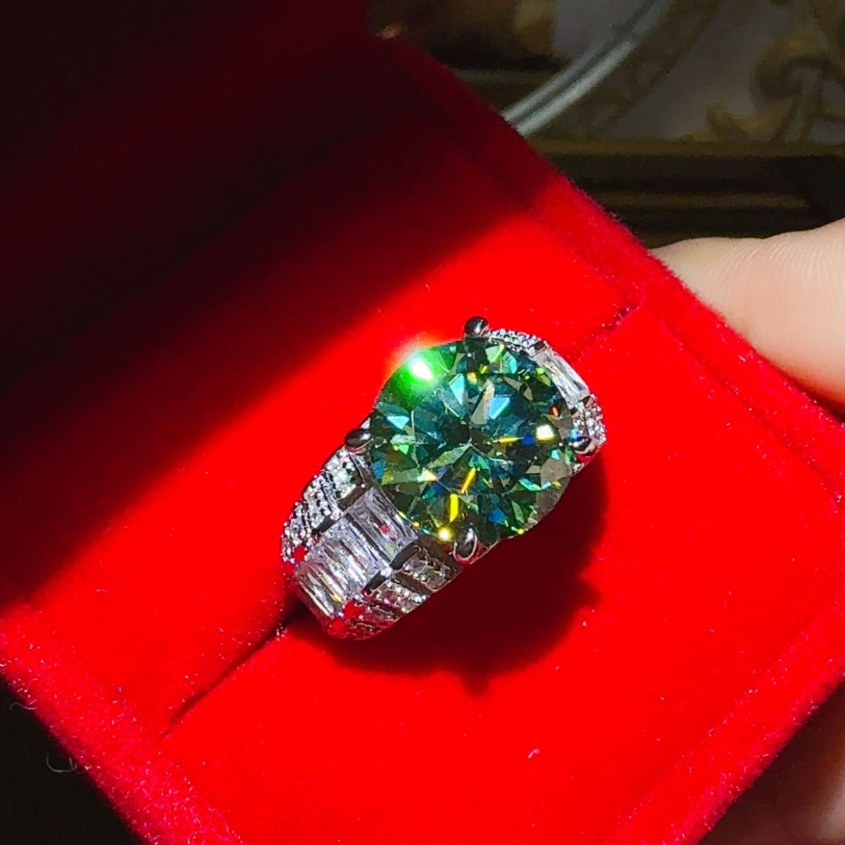 5 Carat Moissanite 925 Sterling Silver Ring for Elegance