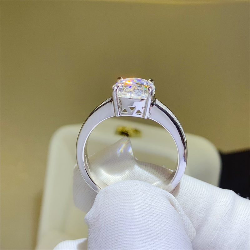3 Carat Moissanite 925 Sterling Silver Ring for Elegance