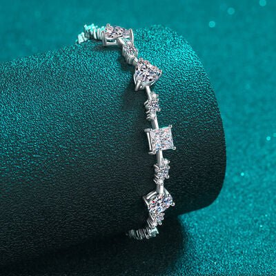 6.2 Carat Moissanite 925 Sterling Silver Bracelet for Elegance
