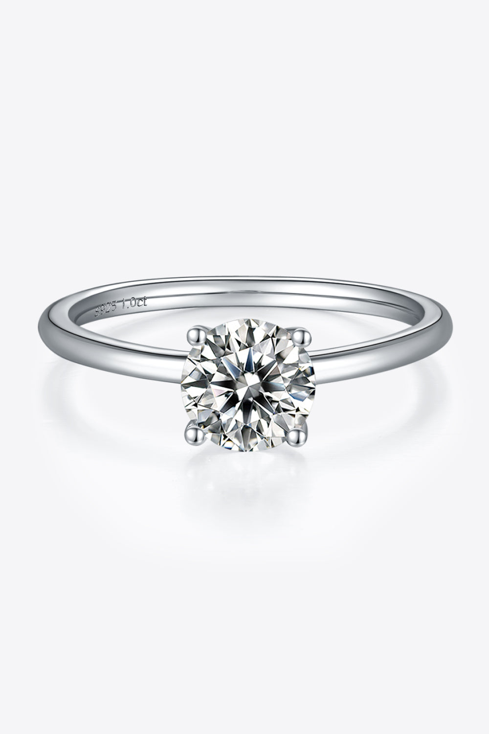 1 Carat Moissanite 925 Sterling Silver Solitaire Ring Design