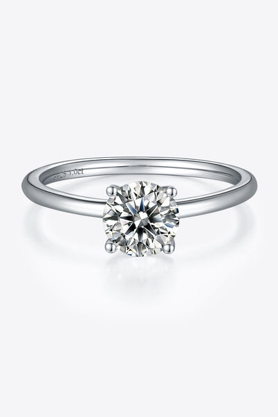 1 Carat Moissanite 925 Sterling Silver Solitaire Ring Design