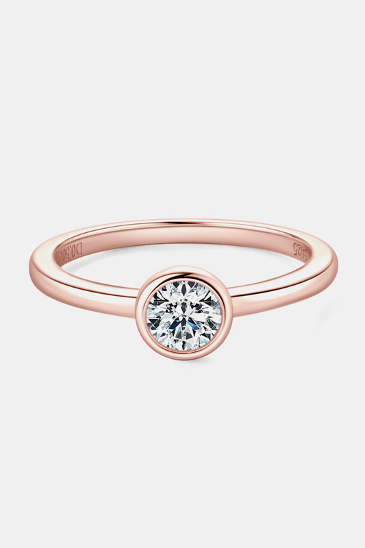 Moissanite 925 Sterling Silver Solitaire Ring for Elegance