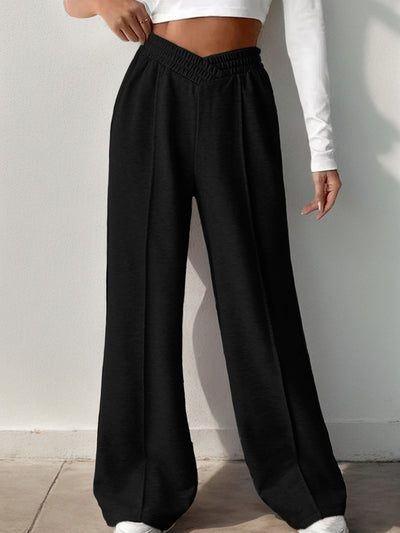 Elastic Waist Wide Leg Pants for Comfortable Chic Style